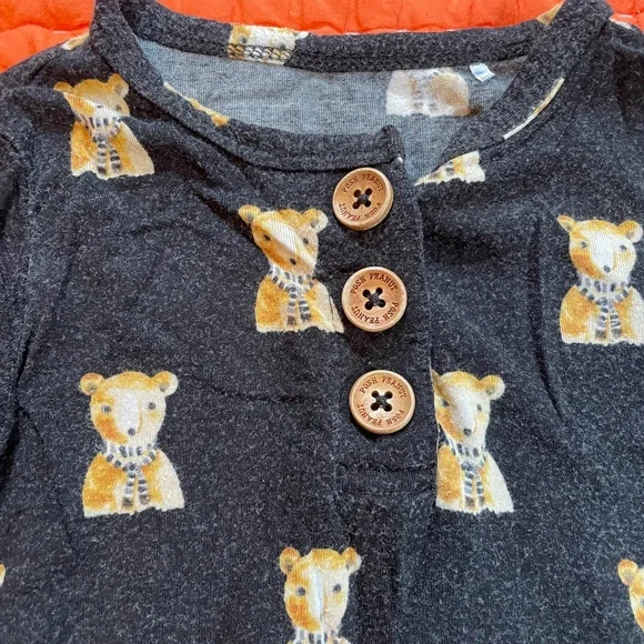 PoshPeanut Teddy Bear Jammies - Picture 5 of 5